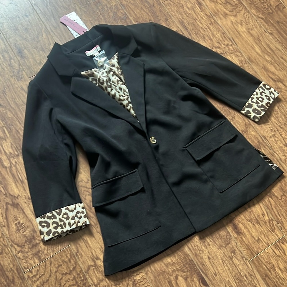Leopard/Black Blazer